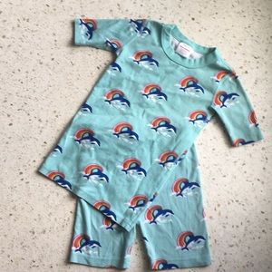 Hanna Andersson dolphin pajamas sz 10